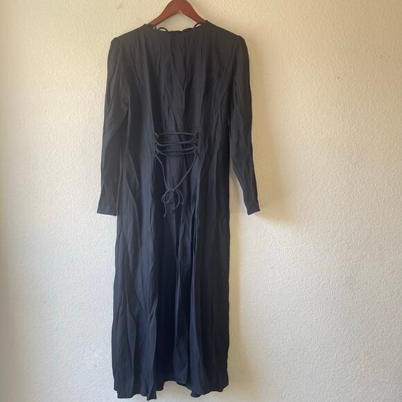 Vintage Wednesday goth grunge long sleeve midi dress size medium - Picture 5 of 8